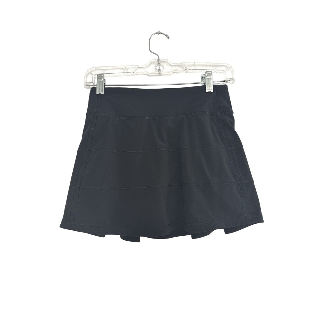 Lululemon Pace Rival Skort Women's Size‎ 2 Tennis Golf Pickleball Black Pockets